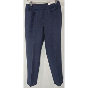 INC International Concepts Womens Mid Rise L-Pocket Straight Pants 2PS Blue NWT